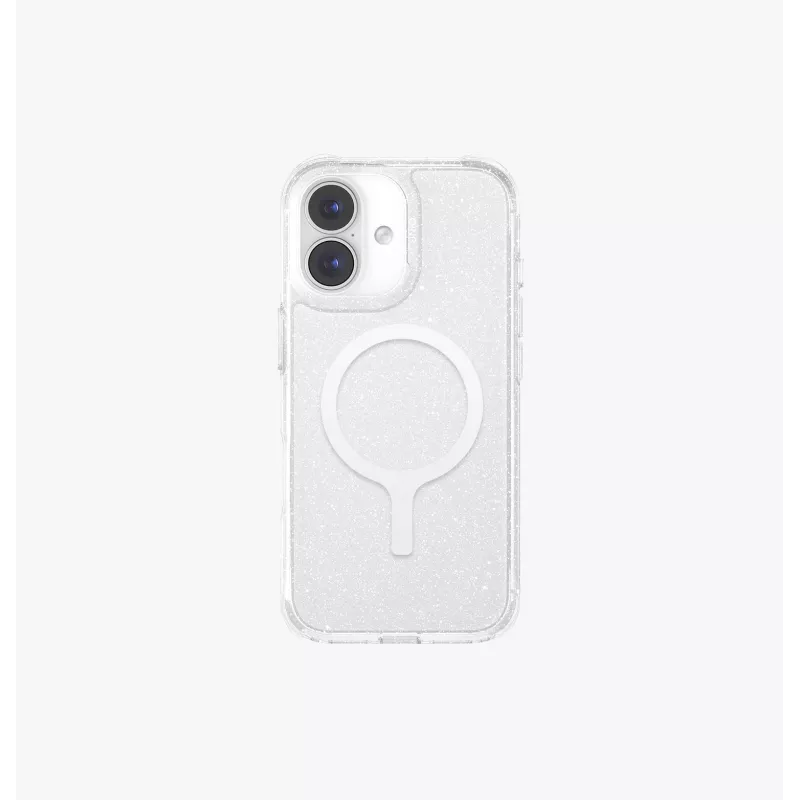 UNIQ LifePro Xtreme MagClick capa de carregamento para iPhone 17, transparente com glitter