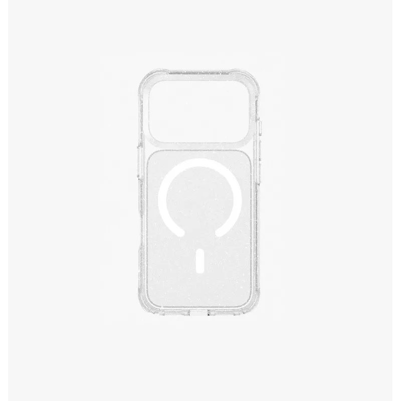 UNIQ LifePro Xtreme MagClick capa de carregamento para iPhone 17 Pro, transparente/glitter