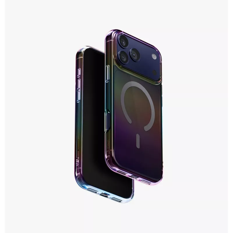 UNIQ Iridescia Case para Apple iPhone 17 Pro Max Magclick Charging Holo Quartz