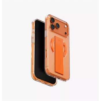 UNIQ Heldro Air Case para iPhone 17 Pro Max MagClick carregamento laranja
