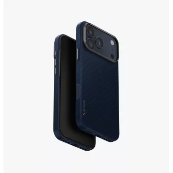 UNIQ Keva EDGE capa para iPhone 17 Pro Max com carregamento MagClick, preto