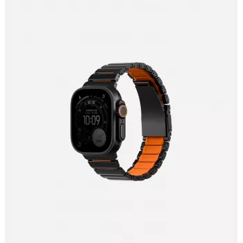 Pulseira UNIQ Strova Flex para Apple Watch 44/45/46/49mm Series 1/2/3/4/5/6/7/8/9/10/11/SE/SE2/SE3/Ultra/Ultra 2/Ultra 3 prateado-lima