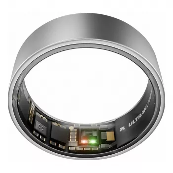 ULTRAHUMAN Ring Air - Smart Ring para homem e mulher - Wearable de monitorização de sono e fitness - Frequência cardíaca - Smart Ring titânio bruto tamanho 11