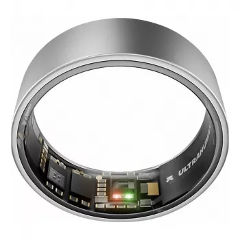 ULTRAHUMAN Ring Air – Smart Ring para homem e mulher – Wearable de monitorização de sono e fitness – Frequência cardíaca – Smart Ring Raw Titanium tamanho 10
