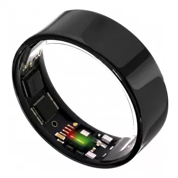 ULTRAHUMAN Ring Air – Smart Ring para mulher e homem – Wearable de monitorização de sono e fitness – frequência cardíaca – Smart Ring Aster Black tamanho 13