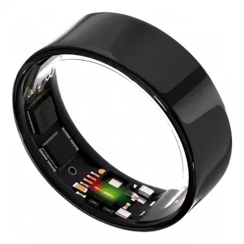 ULTRAHUMAN Ring Air – Smart Ring para mulher e homem – Wearable de monitorização de sono e fitness – frequência cardíaca – Smart Ring Aster Black tamanho 11