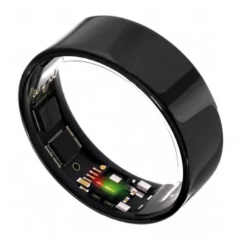 ULTRAHUMAN Ring Air – Smart Ring para mulher e homem – Wearable de monitorização de sono e fitness – frequência cardíaca – Smart Ring Aster Black tamanho 10