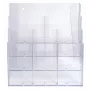 Expositor de brochuras Exacompta Office com compartimentos variáveis, 6 compartimentos ajustáveis, transparente, DIN A4