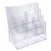 Expositor de brochuras Exacompta Office com compartimentos variáveis, 6 compartimentos ajustáveis, transparente, DIN A4
