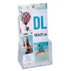Suporte de documentos Exacompta 73058D - poliestireno - transparente - DL - 65 x 115 x 182 mm