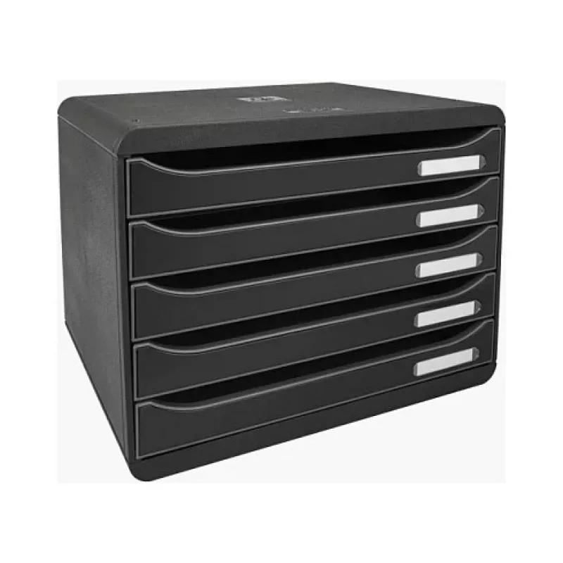 Caixa de gavetas Exacompta BIG-BOX PLUS HORIZON DIN A4 horizontal, 355 x 270 x 271 mm, preta (308714D)