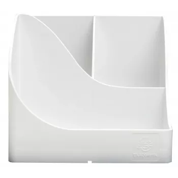 Porta-canetas Exacompta Pen Wave AutentiK com 5 compartimentos, branco