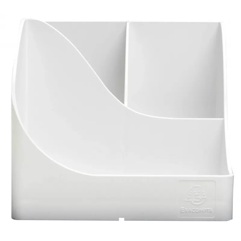 Porta-canetas Exacompta Pen Wave AutentiK com 5 compartimentos, branco