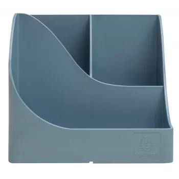 Porta-canetas Exacompta Pen Wave AutentiK com 5 compartimentos, azul-cinzento