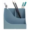 Porta-canetas Exacompta Pen Wave AutentiK com 5 compartimentos, azul-cinzento