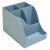 Porta-canetas Exacompta Pen Wave AutentiK com 5 compartimentos, azul-cinzento