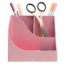 Porta-canetas Exacompta Pen Wave AutentiK com 5 compartimentos, rosa bonbon