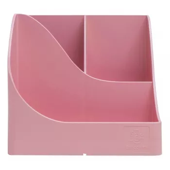 Porta-canetas Exacompta Pen Wave AutentiK com 5 compartimentos, rosa bonbon