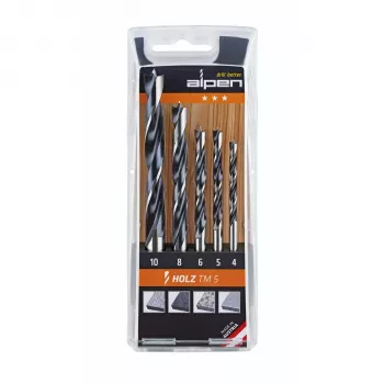 ALPEN-MAYKESTAG Alpen TM 5 Wood conjunto de brocas 4-5-6-8-10 mm