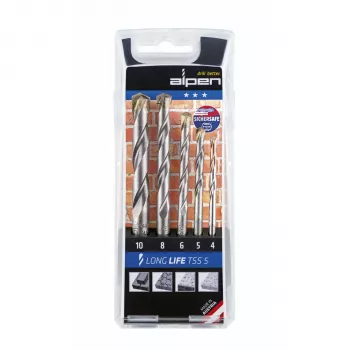 ALPEN-MAYKESTAG Alpen TSS 5 LL 4-5-6-8-10 conjunto de brocas escalonadas HSS-G 5 peças