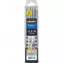 Alpen SDS+ FORCE X conjunto de brocas de martelo, 3 peças, 6-8-10 x 160 mm, 4 cortes, metal duro