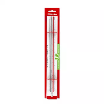 Régua triangular perfil D branca 30 cm (AR23703EB)