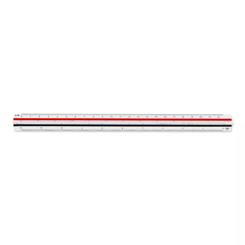 Régua triangular perfil D branca 30 cm (AR23703EB)