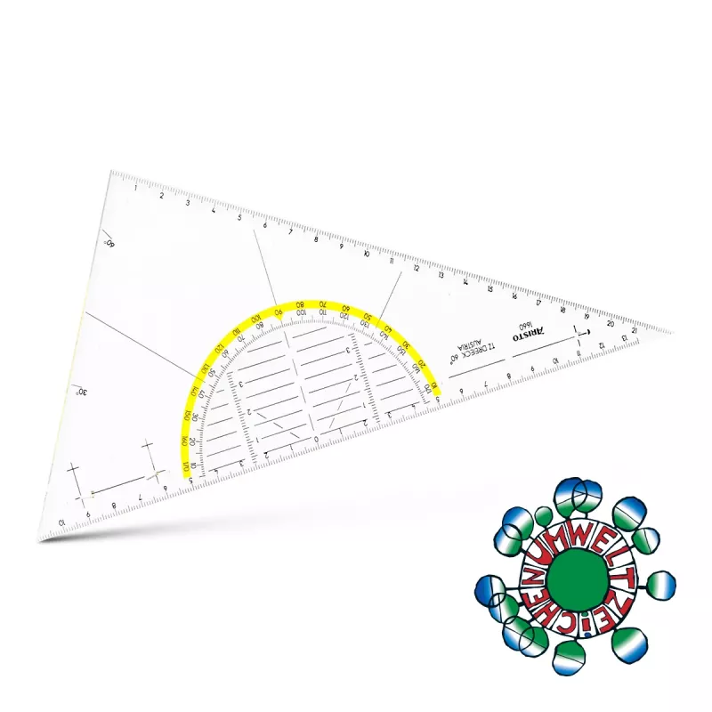 Esquadro de geometria ARISTO 26,0 cm transparente