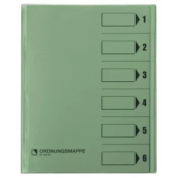 Pasta organizadora Bene 6 compartimentos verde A4
