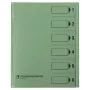 Pasta organizadora Bene 6 compartimentos verde A4