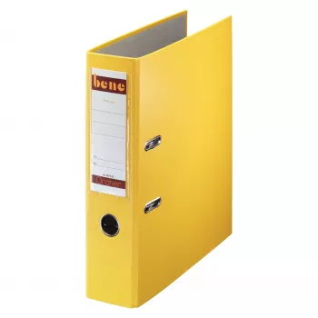 Bene 291400GE Dossiê de alavanca A4 amarelo 80 mm lombada 600 folhas aglomerado de partículas papel/plástico cartão laminado