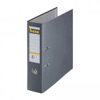 Dossiê de alavanca Bene A4 80 mm cinzento ardósia PP plástico