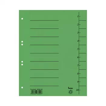 Bene Separadores de documentos 98300GN DIN A4 cartão verde 50 folhas