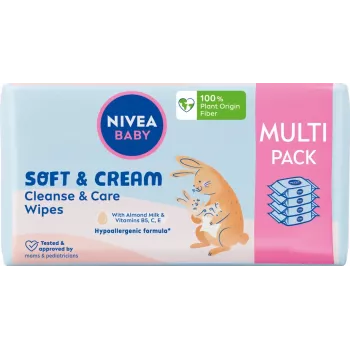 Toalhitas NIVEA Baby Soft & Cream 4x57