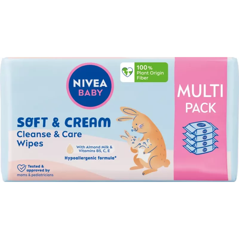 Toalhitas NIVEA Baby Soft & Cream 4x57