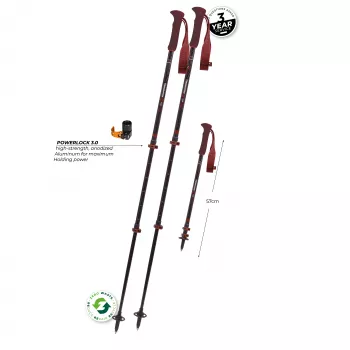 Komperdell Carbon EVO Zero Compact Bastões de Trekking - Malbec