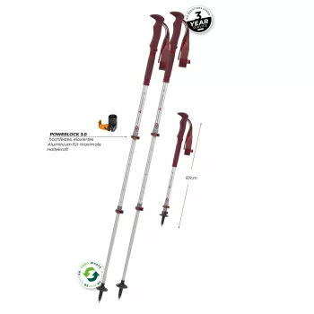 Komperdell Explorer Zero Compact Bastões de Trekking - Malbec