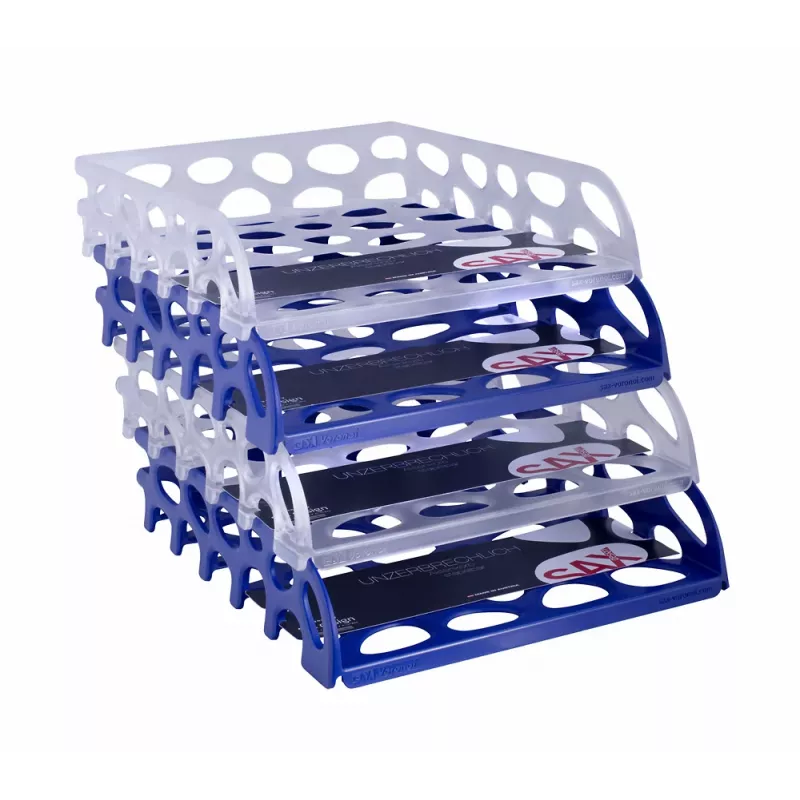 Bandeja de documentos Sax Voronoi azul DIN C4