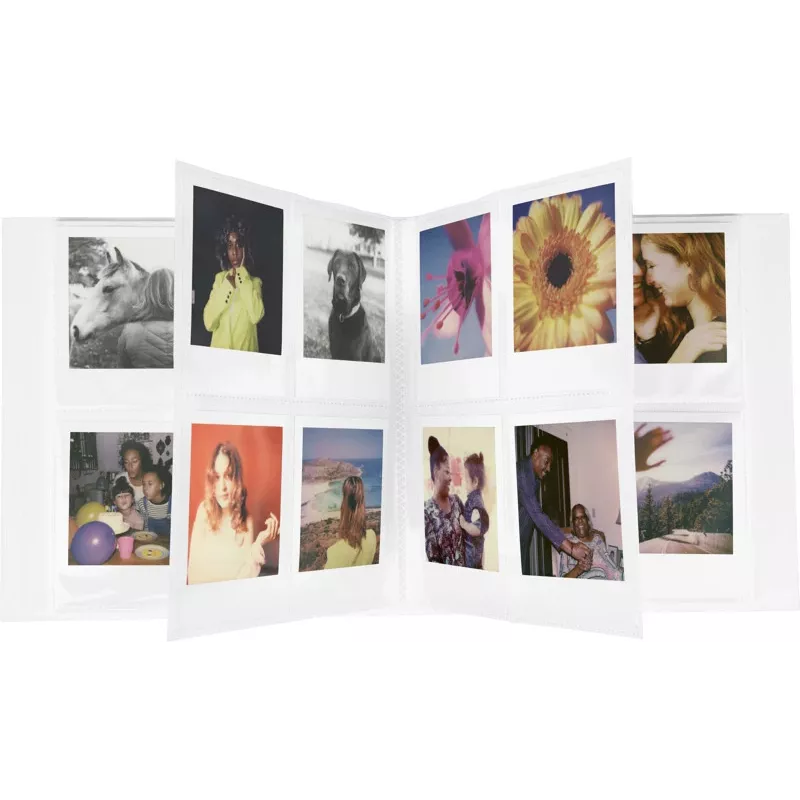 Polaroid Álbum de fotografias branco 40 fotografias
