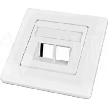 Wirewin Caixa Keystone vazia para 2 módulos, encastrar, compatível com série de interruptores, RAL9010 Branco puro