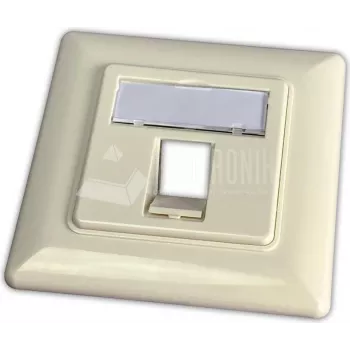 Wirewin Tomada Keystone de encastrar para 1 módulo, compatível com séries de interruptores, RAL9010 Branco puro (WKS OUTLET 1)
