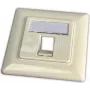 Wirewin Tomada Keystone de encastrar para 1 módulo, compatível com séries de interruptores, RAL9010 Branco puro (WKS OUTLET 1)