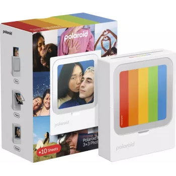 Impressora fotográfica Bluetooth portátil Polaroid Hi-Print 3x3 + 10 folhas de cartucho