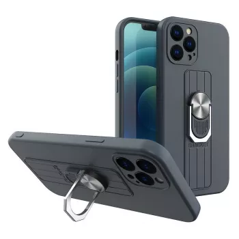 HURTEL Ring Case Capa de silicone com suporte para dedo e base para Xiaomi Poco X4 Pro 5G Azul