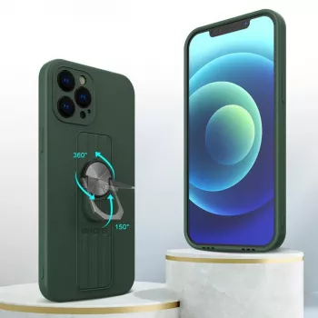 HURTEL Ring Case Capa de silicone com suporte para dedo e base para Xiaomi Poco X4 Pro 5G Azul
