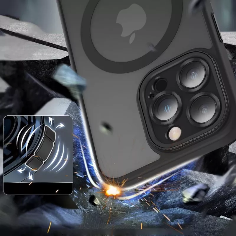 TECH-PROTECT MAGMAT CAM+ Capa MagSafe para Apple iPhone 15 Pro, preto mate