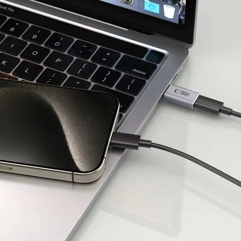 TECH-PROTECT ULTRABOOST Adaptador TYPE-C para LIGHTNING cinzento