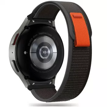 TECH-PROTECT Nylon Samsung Galaxy Watch 4 / 5 / 5 Pro / 6 / 7 / FE preto/laranja