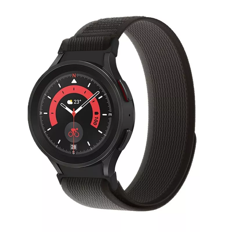 TECH-PROTECT Nylon Samsung Galaxy Watch 4 / 5 / 5 Pro / 6 / 7 / FE preto/laranja