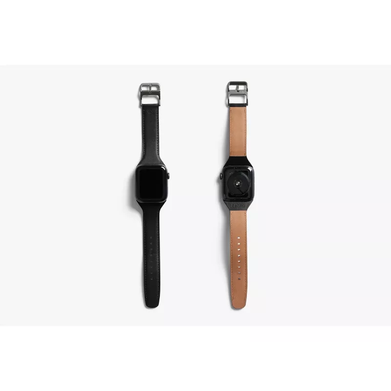 Bellroy Classic Leather Band para Apple Watch, preto, 40mm, 41mm, 38mm, 42mm (Série 10/11)